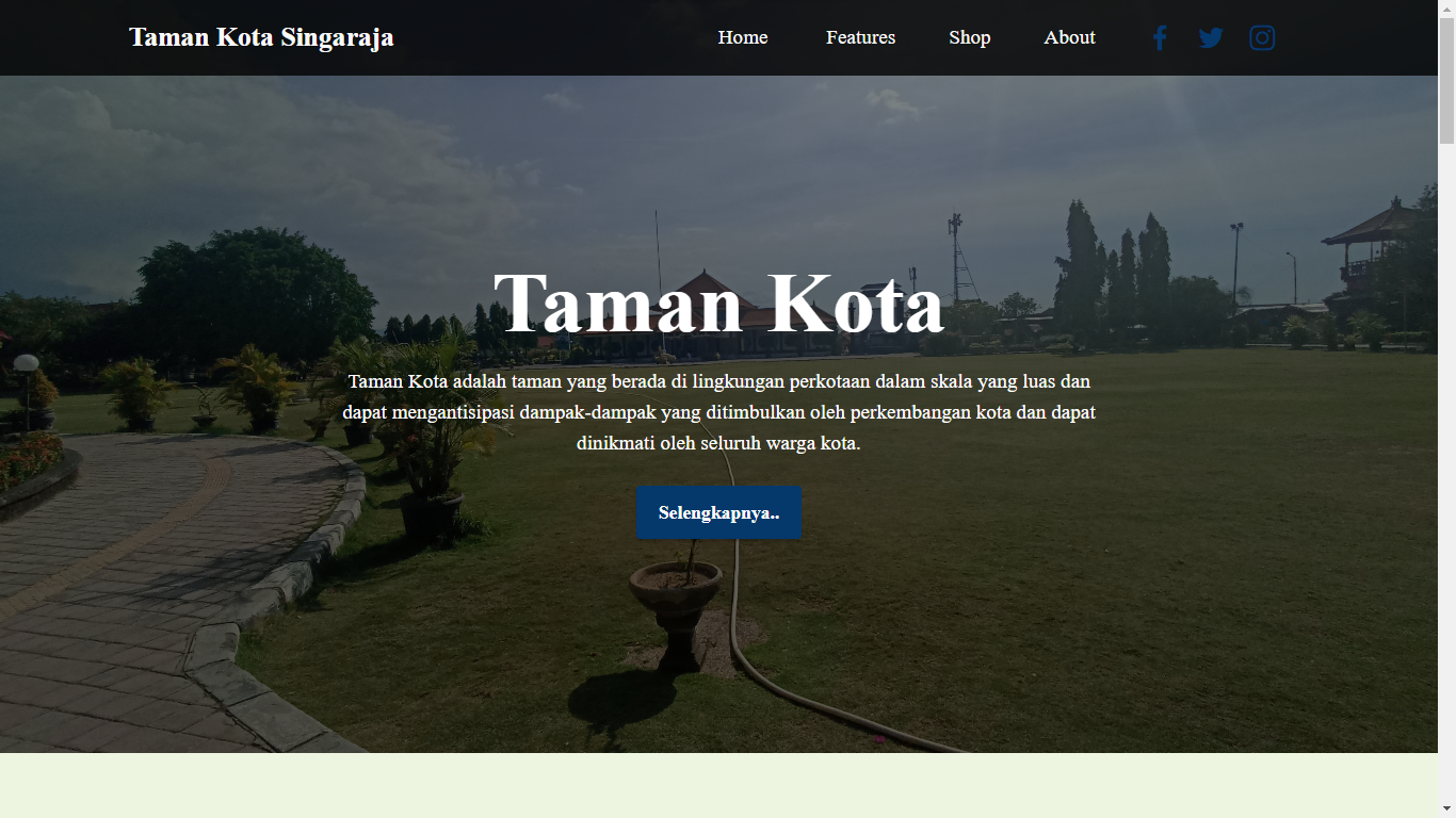 website destinasi wisata taman kota singaraja